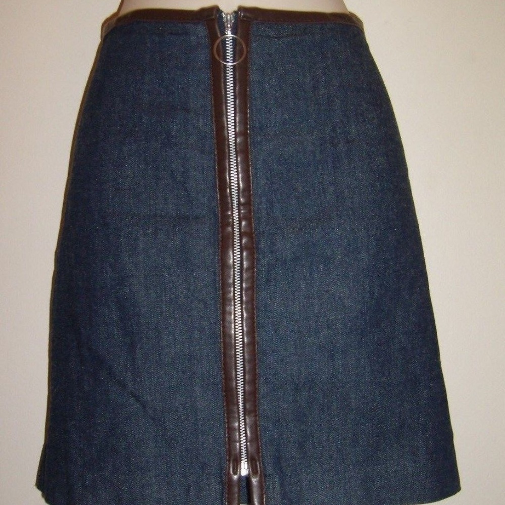 Vintage Sexy Zipper Down Front Summer Fun Skirt